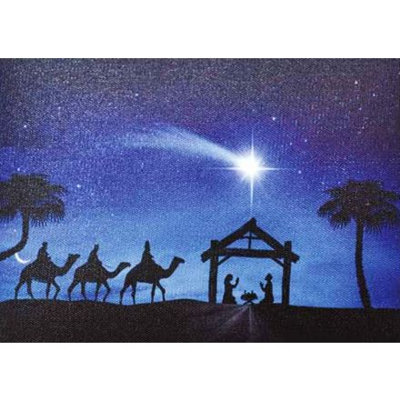 Quadretto Natività con Magi e Cometa