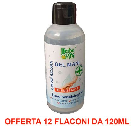OFFERTA 12 GEL IGIENIZZANTE MANI 120ML