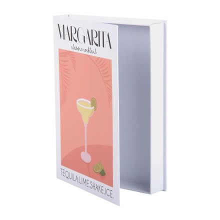 Scatola Portaoggetti a forma di libro Margarita Arancione Pesca