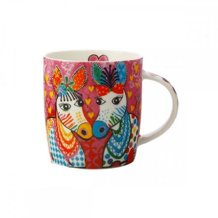 TAZZA LOVE HEARTS 370ML ZIG ZAG ZEBRAS