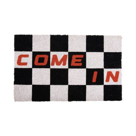 Zerbino "Come in" a Scacchi Bianco e Nero