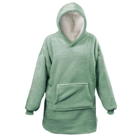 FELPA CON CAPPUCCIO, 70X50X87CM, DESIGN NATALIZIO, VERDE MENTA