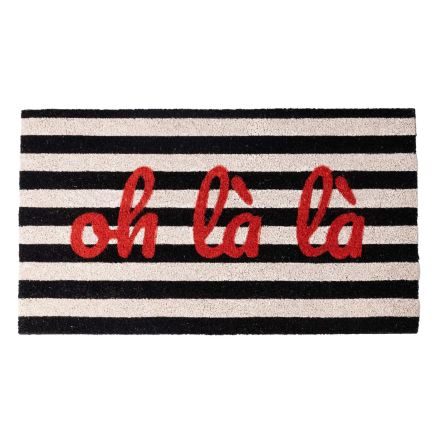 Zerbino a Righe "OH LÀ LÀ" Bianco e Nero Fisura