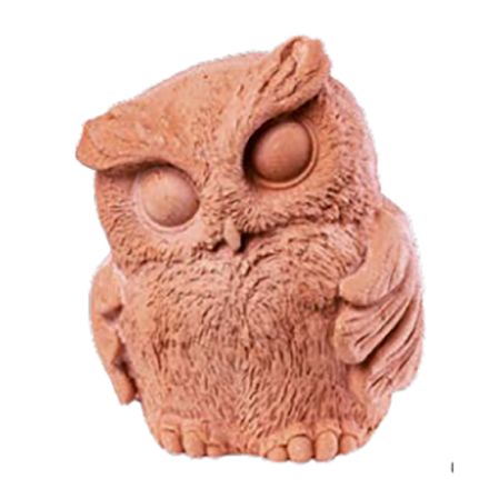 GUFO PIUMOSO CM.10 IN TERRACOTTA