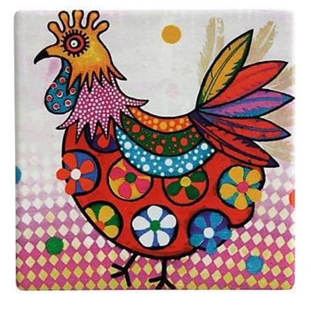 SOTTOBICCHIERE SMILE STYLE GALLO 9CM