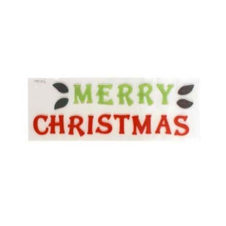 STICKER PER FINESTRE CON SCRITTA MERRY CHRISTMAS
