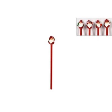 MATITA NATALIZIA CON GNOMO, 21CM, MODELLO ASSORTITO