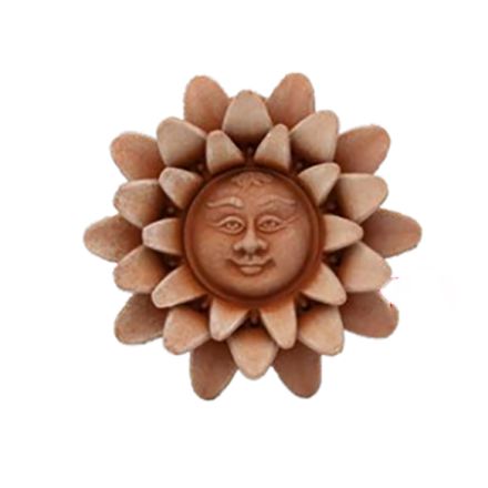 DECORAZIONE SOLE PETALI DALIA CM.20 IN TERRACOTTA