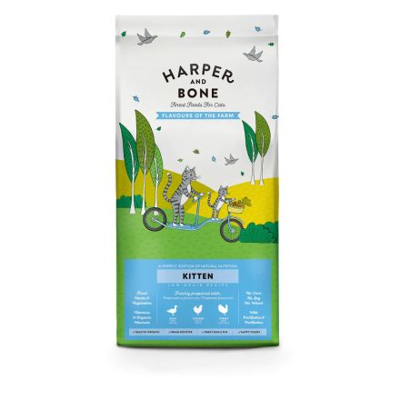 CROCCHETTE PER GATTI HARPER AND BONE CAT KITTEN FLAVOURS OF THE FARM 2KG - ANATRA, POLLO E TACCHINO