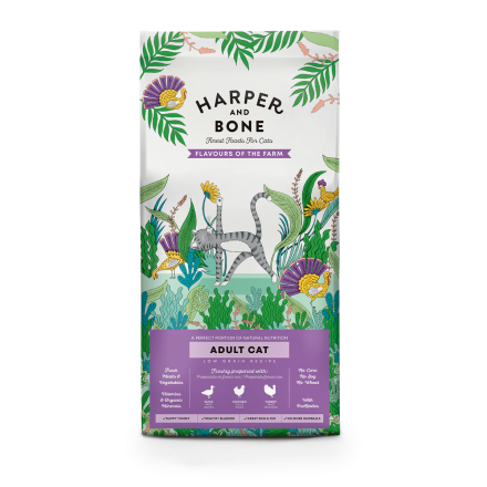 CROCCHETTE PER GATTI HARPER AND BONE CAT ADULT FLAVOURS OF THE FARM 2KG - ANATRA, POLLO E TACCHINO