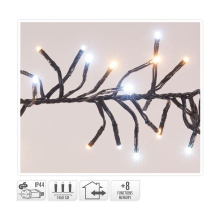 LUCI NATALE GHIRLANDA 2016 LED BIANCO CALDO/FREDDO