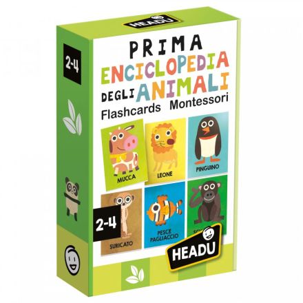 GIOCO FLASHCARDS ENCICLOPEDIA ANIMALI MONTESSORI PER BAMBINI 2-4
