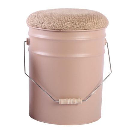 Sgabello Bucket Marrone Grande
