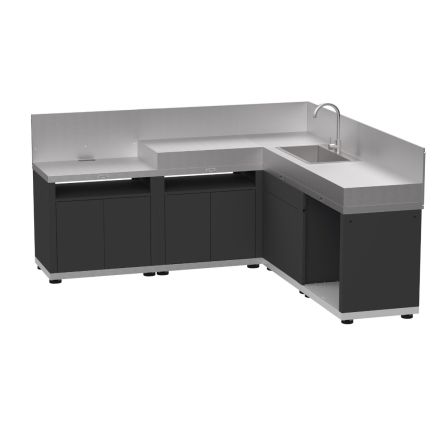 CUCINA ANGOLARE 5 MODULI CON PANNELLI PARASCHIZZI - DUO