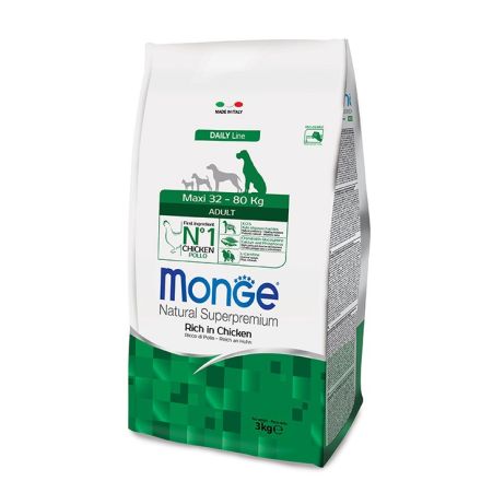 MONGE CIBO SECCO CANE CROCCANTINI MAXI RICCO DI POLLO 12 KG