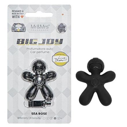 PROFUMATORE AUTO, BIG JOY, NERO, FRAGRANZA SEA ROSE