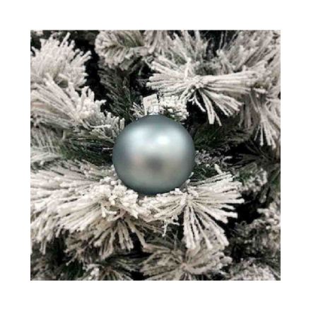 1 BOULE DE NOËL EN VERRE LISSE VERT PÉTROLE