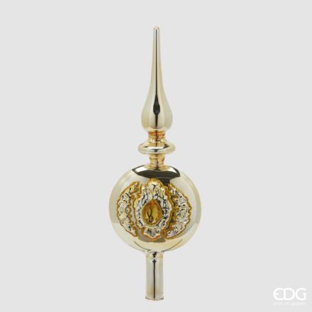 PUNTALE IN VETRO CON GEMME, H31XØ10CM, ORO