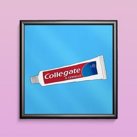 OFFERTA CORNICE E POSTER COLLEGATE IL CERVELLO 20X20CM