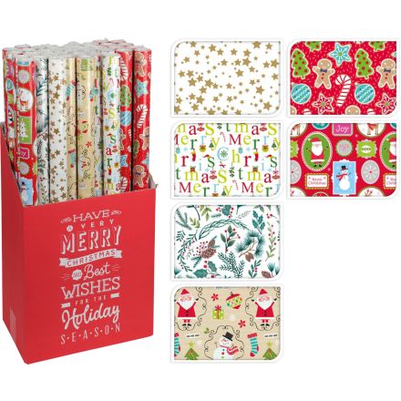 ROTOLO CARTA REGALO 70X700CM COLORE ASSORTITO