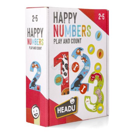 JEU DE CHIFFRES HEUREUX POUR LES ENFANTS 3+
