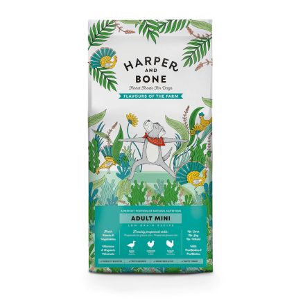 CROCCHETTE PER CANI HARPER AND BONE ADULT DOG MINI FLAVOURS OF THE FARM 2KG - ANATRA, POLLO E TACCHINO