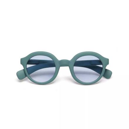 OCCHIALE DA SOLE MODELLO LAURO ROUND COLORE GREEN SAGE LENTI BLU GRADIENTE OKKIA