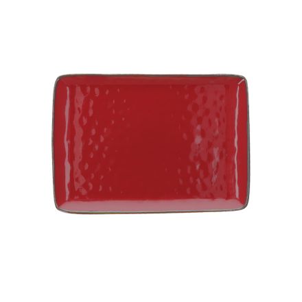 VASSOIO RETTANGOLARE 27X19CM LINEA "CONCERTO" ROSSO FUOCO