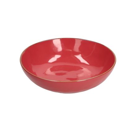 PIATTO FONDO ROSSO CORALLO CONCERTO Ø21CM