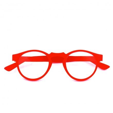 Doubleice Occhiali da lettura Round Fluo, diottria +1.00, arancione fluo