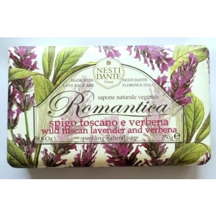 SAPONE VEGETALE ROMANTICA SPIGO TOSCANO&VERBENA 250GR