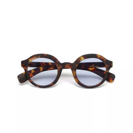 OCCHIALE DA SOLE MODELLO LAURO ROUND COLORE CLASSIC LENTI BLU GRADIENTE HAVANA