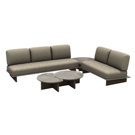 SALOTTO ANGOLARE KETCH 5 PEZZI CREMA E BEIGE