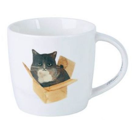 TAZZA MUG FELINE FRIENDS CAT IN A BOX 400ML