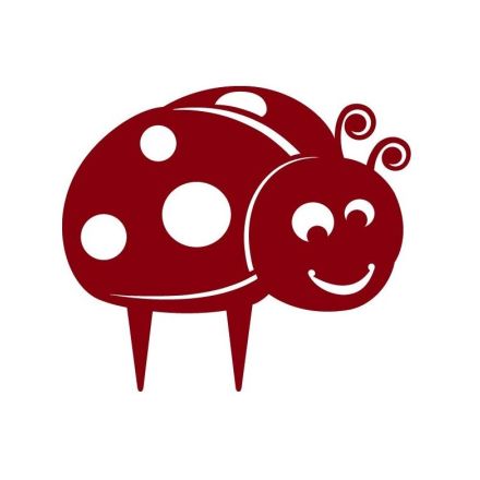 PICCHETTO DECORATIVO A FORMA DI COCCINELLA ROSSA METALLO 33X29 CM