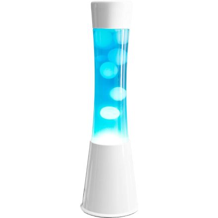 LAMPADA LAVA LAMP BIANCA LIQUIDO BLU H40CM