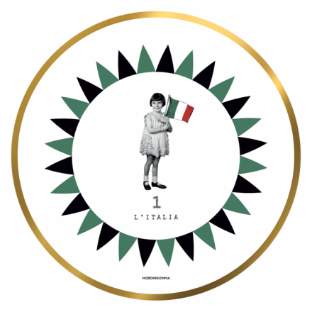 TOVAGLIETTA LA SMORFIA NAPOLETANA 1 L'ITALIA DIAM.39CM