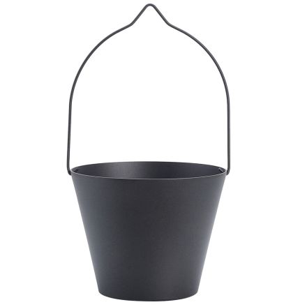 SECCHIELLO IN ALLUMINIO VERNICIATO PER RUBINETTI PORTA-SECCHIO ANTRACITE