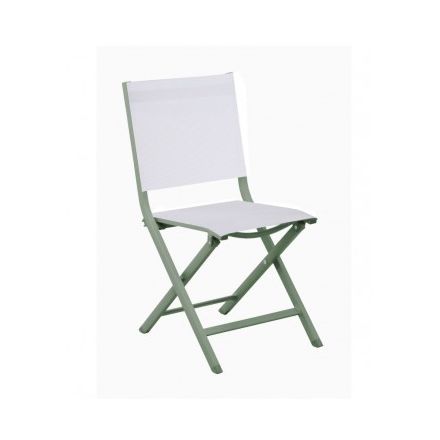 SEDIA PIEGHEVOLE THEMA MANDORLA VERDE E BIANCO PERLA