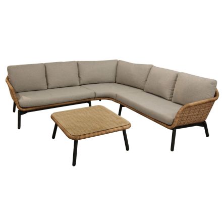 SET SALOTTO PANORAMICO TORNADO +TAVOLINO TORNADO GRAFITE E BEIGE