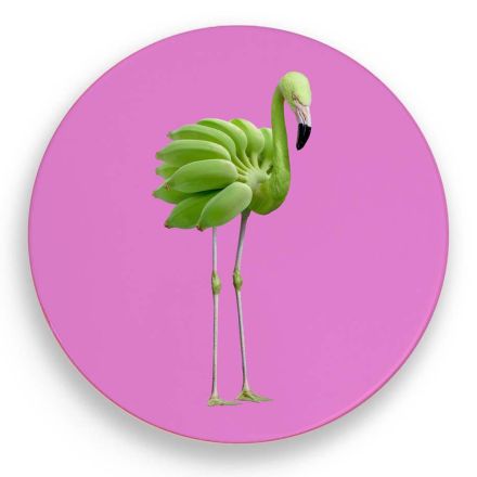 SOTTOPENTOLA IN CERAMICA Ø18CM FENICOTTERO