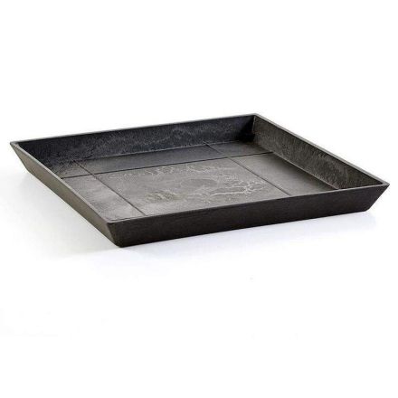 SOTTOVASO QUADRATO ROTTERDAM GRIGIO SCURO 28CM