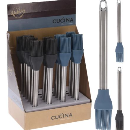 PENNELLO DA CUCINA IN METALLO/SILICONE 26CM ASSORTITO