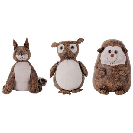 FERMAPORTA IN TESSUTO PICCOLO VOLPE, CIVETTA O PORCOSPINO ASSORTITO