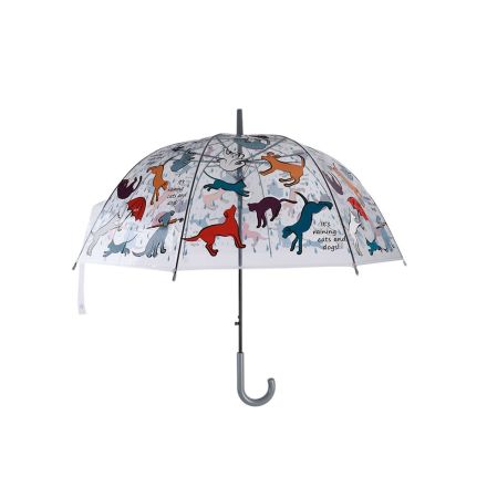 OMBRELLO TRASPARENTE FANTASIA CANI E GATTI 83CM