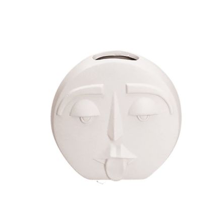 VASO DECORATIVO BIANCO VISO S LINEA GLIESAUSTI 15,6 X 6 X H 14,5 CM