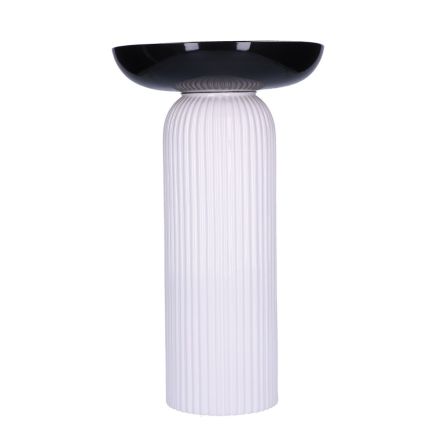 ALTEA VASO L BIANCO TOP NERO IN CERAMICA