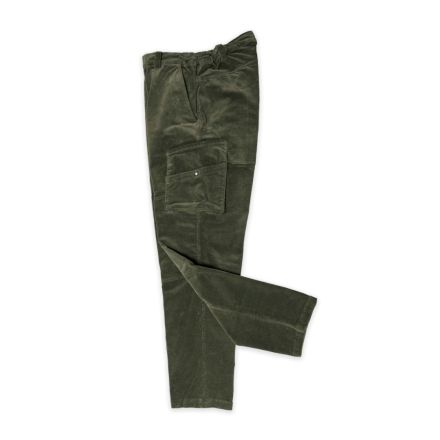 PANTALONI IN VELLUTO UOMO S OLIVE - ACERO