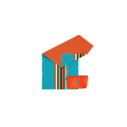 Set pochette termica e asciugamano colore Arancione