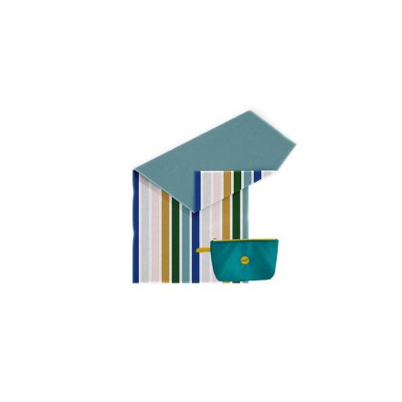 Set pochette termica e asciugamano colore Verde